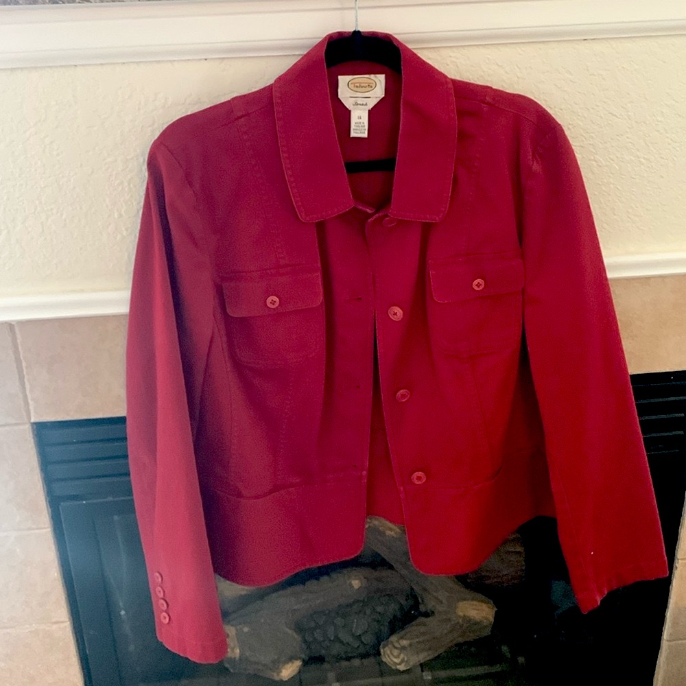Talbots Stretch Red Jacket